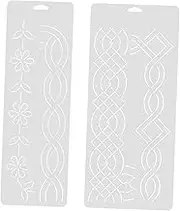 BATHVEVE 2Pcs Durable Quilting Template Sturdy DIY Patchwork Sewing Supply and Designs for Clothing and Craft Projects