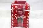 HOLLY & JOY LETTERS FOR SANTA CHRISTMAS HOLIDAY MAILBOX CANISTER COOKIE JAR-NEW