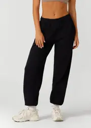 [Lorna Jane] LJC Heritage Sweatpants in Blue, Cotton, Size - XS XS Midnight Blue
