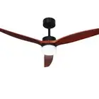 Devanti 52'' Ceiling Fans LED Light Remote Control Wooden Blades Dark Wood NEW