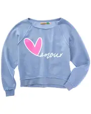 Vintage Havana High-Low Off-Shoulder Sweatshirt