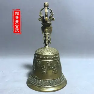 仿古銅器純銅法器擺件金剛杵手搖鈴裝飾工藝古玩收藏