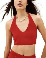 ba & sh Koan Cropped Halter Top