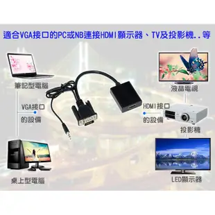 fujiei VGA TO HDMI 影音轉換器 (VGA + Audio to HDMI) VGA類比轉HDMI數位