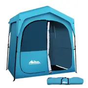 Pop Up Camping Shower Tent Portable Toilet Outdoor Change Room Blue