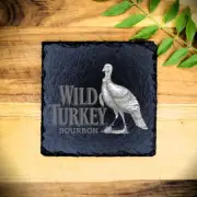 Wild Turkey Bourbon Whiskey Slate Coaster Brand New Handcrafted Laser Engraved