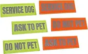 6Pcs Reflective Service Dog Harness Patches Comfortable Dog Decor with Hook and Loop Fasteners Stylish Training Labels for Service Dogs Breathable and Skin Friendly Design