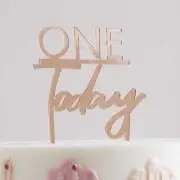 Mix It Up Cake Topper One Today Rose Gold