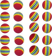 20 Pack Coloured Foam Cat Toys Balls Soft EVA Foam Rainbow Balls Interactive Cats Small Dogs Toys (1.5")