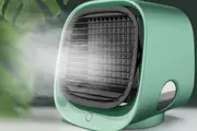 Portable Air Conditioner Rechargeable with 3 Speeds Personal Small Desk Air Cooler-Green