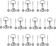 jiningxinxin 14mm/17mm Universal Race Fairing Fasteners Quick Release D-RING 1/4 Turn Rivet Motorcycle Racing Bolts Screws(17MM silver)
