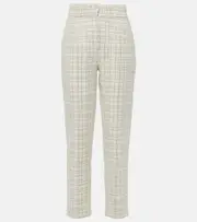 [Elie Saab] Elie Saab Embellished tweed pants AU 18 white