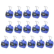 16Pcs Clicker Counter, 4 Digit Mechanical Handheld Tally Click Counter Blue
