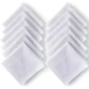 Paquete de 24 pañuelos para hombre, pañuelo cuadrado de bolsillo de algodón puro