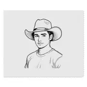 2 x 'Man In Cowboy Hat' Microfibre Lens / Glasses Cleaning Cloths (LC00027982)