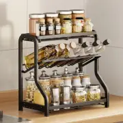 Spice Rack 3 Tier Portable Spice Jars Rack for Countertop Dining Room Bedroom