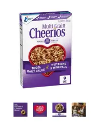Multi Grain Cheerios Heart Healthy Cereal, 9 OZ Cereal Box