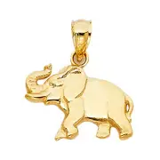 14K Yellow Gold Elephant Pendant