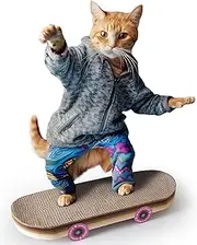 Suck UK Scratching Board Cat Skateboard, 0.6 kg