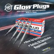 4 x HKT Metal Glow Plugs for Mazda BT-50 2.2L 3.2L MZ-CD2.2 MZ-CD3.2 2012-On (for: Mazda)