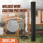 30M Roll Galvanised Welded Wire Mesh Animal Fence Garden Chicken Coop Fencing