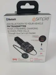iSimple - Bluetooth 5.0 FM Transmitter with External Microphone for Music Str...