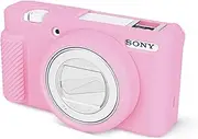 Rieibi ZV-1F Camera Case, Soft Silicone Protective Case for Sony ZV1F/ZV-1M2/ZV-1 Mark II Vlog Camera, Lightweight ZV1F Case - Pink