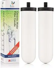 British Berkefeld Doulton Water Filter Candle Compatible with Replacement for Berkey Gravity Water Filter System BB9-2 2 Pack