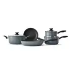 5 Piece Cookware Set Grey Frypan Casserole Saucepan Non-stick Fry Pan Cooking