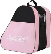 [chiwanji] Portable Skating Shoes Bag, Ice Adjustable Shoulder Strap Large Capacity Kids Inline Skates Bag Case, Roller Pink