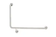 New Bradley 832 Toilet Grab Rail 90 Degree Right Hand - Silver 950Mm X 600Mm