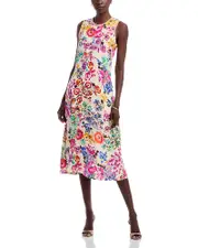Johnny Was Linen Chevron Tank Dress