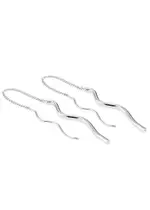 Jenny Bird Squiggle Silver-dipped Threader Earrings ONE SIZE