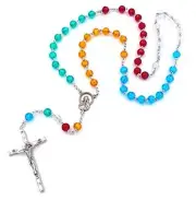 Irish J. C Walsh & Sons, Ireland ROSARY BEADS A208 MULTI COLORED