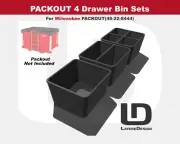 4-Drawer Bin Sets | Milwaukee PACKOUT 4-Drawer Tool Box 48-22-8444 (set of 3)