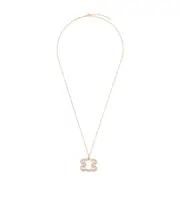 Triomphe Frame Sparkle Necklace in Strass and Brass with Gold Finish One size gold