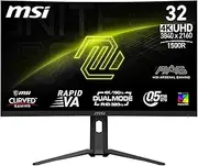 MSI MAG 321CUPDF 32 Inch UHD Curved Gaming Monitor - 1500R 3840 x 2160 Rapid VA Panel, Dual Mode / 0.5ms (GtG, Min.), Adaptive Sync - DP 1.4a, HDMI 2.1 CEC, USB Type-C (DP alt. w/ 15W PD)