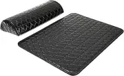 CTIRCHIU 1set Pu Leather Nail Art Cushion Pad Black Hand Rest Pillow for Manicure Soft Washable Nail Cushion for Salon Use and Comfortable Arm Rest Pad