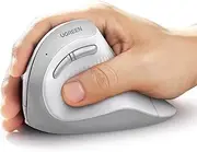 UGREEN Vertical Ergonomic Mouse, Bluetooth & 2.4G, Silent Quiet Clicks, 5 Buttons, 4000 DPI & 4 Adjustable DPI, for Laptop, Mac, Chromebook, PC, Windows, White