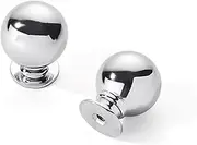 CABDM 10 Pack 1 Inch Vintage Ball Polished Chrome Cabinet Knobs Kitchen Cabinet Hardware Drawer Knobs Pulls for Drawers.