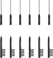 EMSea 12Pcs Hearing Aid Cleaning Tools, Earpiece Earmold Clean Wire Vent Cleaner & Magnet Brushes with Wax Loop for Hear Aid Earphones