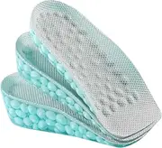 [ChilMo] Cushion Popcorn Height Increase Insoles, Heel Lift Pad, Shock Absorption Heel Cushion Pads, Height Lift Shoes Inserts Arch Support Orthotic Insoles for Men & Women 1 Pair L(3.5cm Height)