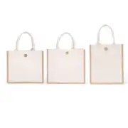 Jute Tote Bag Female Shopping Bag for Clothes Gadget Packing Vacation Beach Bag