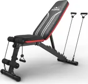 Adjustable Weight Bench Workout Bench for Home Gym, 15 Degree Decline Sit-Up, St