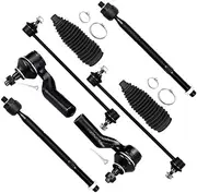 SCITOO 8pcs Front Suspension Kit Outer Inner Tie Rod End w/Steering Boot fit 2004-2009 for Mazda 3 2006-2010 2012-2015 for Mazda 5 2009 for Mazda 3 Sport Sway Bar Link