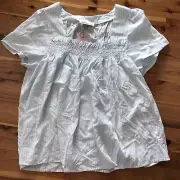 Peter Alexander Women’s Baby Doll Style Pyjama Top Size L BNWT