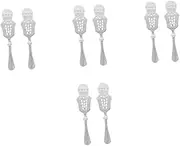 Amosfun 4sets Elegant Absinthe Accessory Fine Mesh Strainer Spoon Dripper Bar Utensil for Salad Serving 2pcs*4