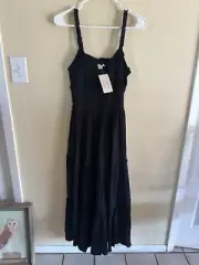 Sundance Black Viscose Strappy Sundress