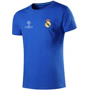 新賽季皇馬足球t恤短袖男初高中學生運動短袖歐冠賽服球迷紀念衫