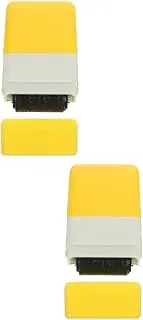 LALAFINA 2pcs Convenient Roller Stamp for Information for Home School and Office Identity Protection Roller Stamps